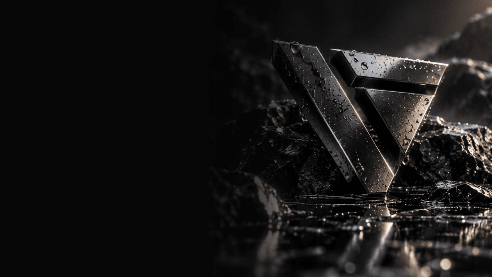 Three-dimensional VELORA emblem against a dark automotive detailing scene